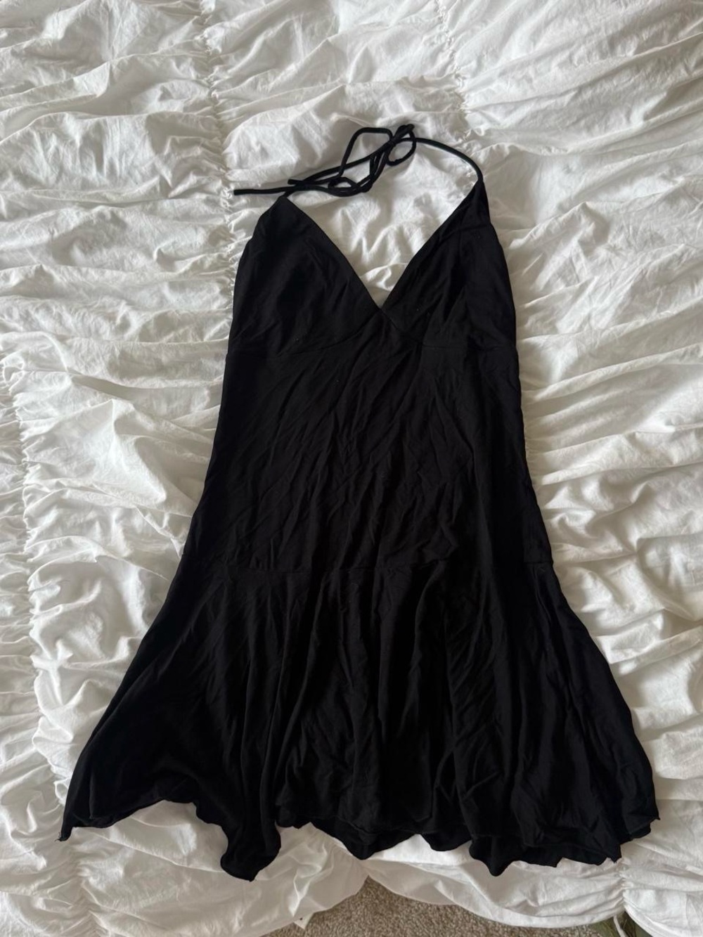 Reformation Black Halter Mini Dress
